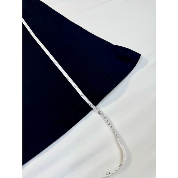 VTG AKA Eddie Bauer Black A-Line Dress Women's Medium Stretch Midi Workwear - Picture 13 of 14